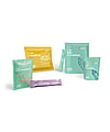 Group photo of cereal packs, dried foods packaging, baby formula packs and sugar packaging.